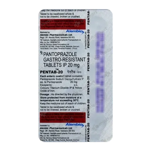 pentab 20mg tablet 15's